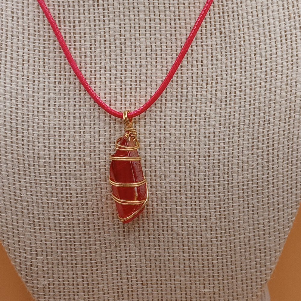 Rose Aura Quartz Necklace 3